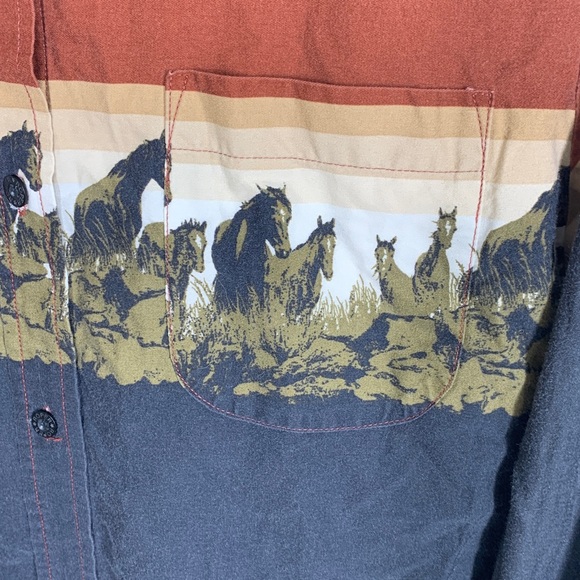 Vintage Roper western shirt with horse print size medium - Picture 2 of 9